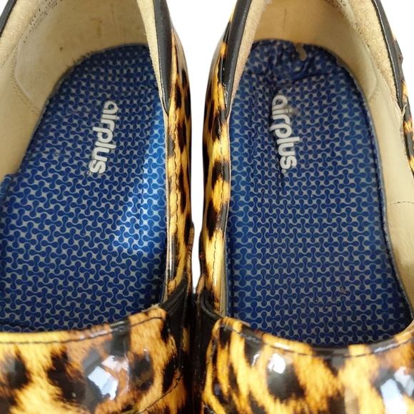 ALEGRIA Kel Leopard Print Patent Flats Women's Size 10 Slip-On Comfort Shoes - Picture 4 of 13